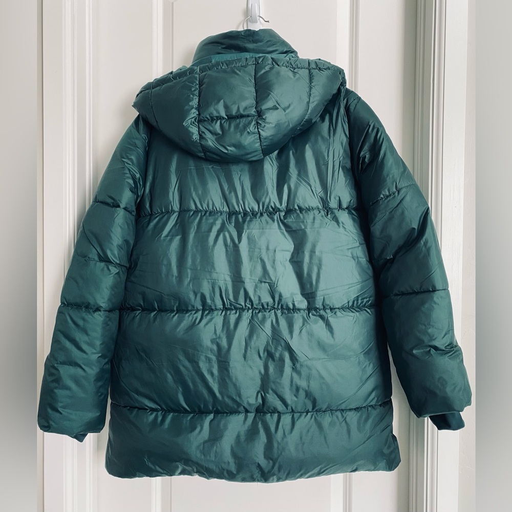 GAP Big Puff Jacket Hunter Green Size Medium Tall - Picture 3 of 14